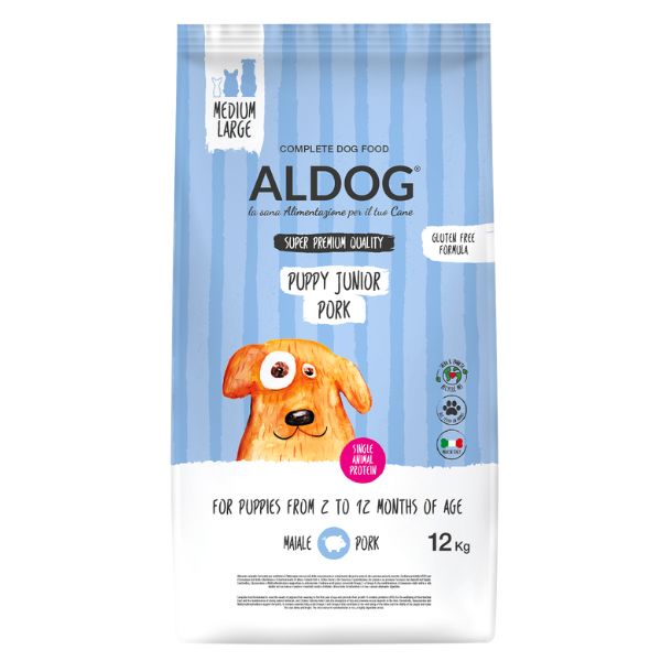 ALDOG PUPPY JUNIOR MEDIUM PORK MAIALE 3 KG ALDOG PUPPY JUNIOR MEDIUM PORK MAIALE 3 KG