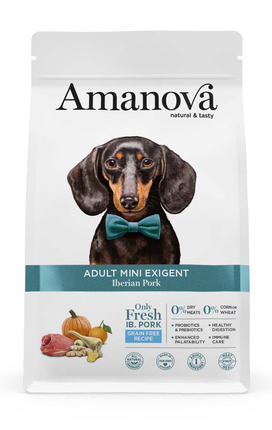 AMANOVA ADULT MINI EXIGENT MAIALE 800 GR AMANOVA ADULT MINI EXIGENT MAIALE 800 GR