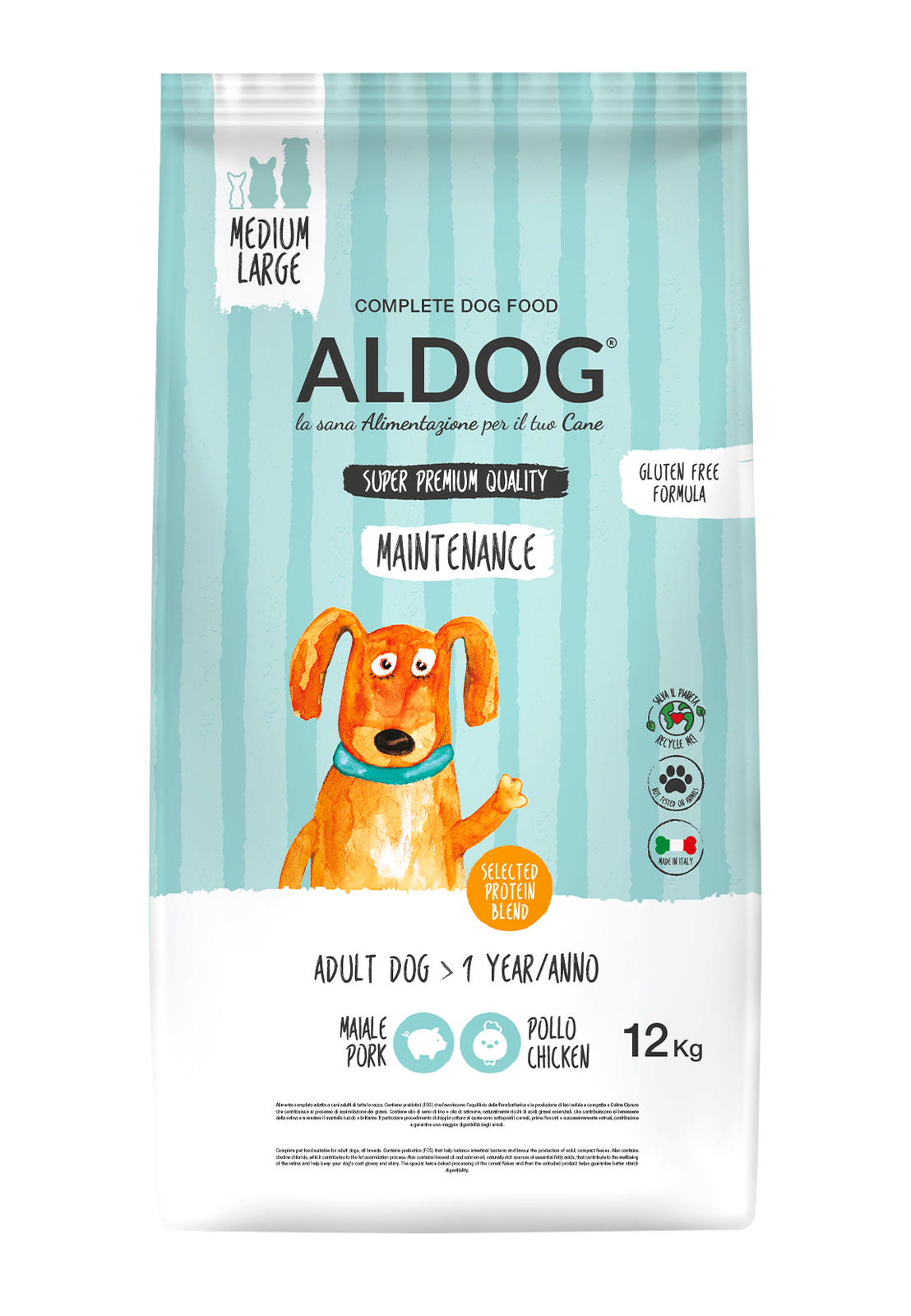 ALDOG ADULT MEDIUM MAINTENANCE POLLO 12 KG ALDOG ADULT MEDIUM MAINTENANCE POLLO 12 KG