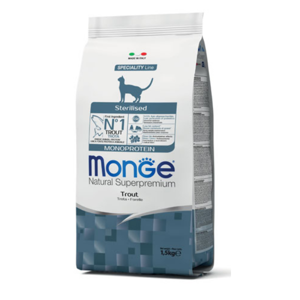 MONGE ADULT STERILISED GATTO TROTA 1,5 KG