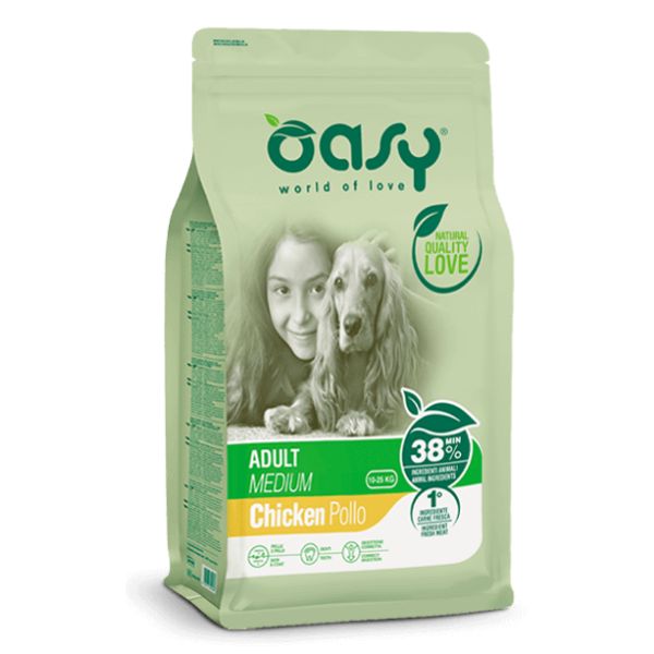 OASY CANE MEDIUM ADULT AGNELLO 12 KG