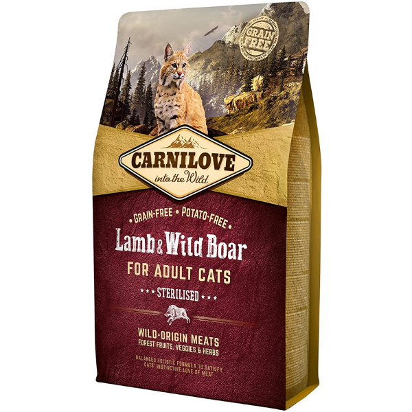 CARNILOVE CAT STERILIZED AGNELLO E CINGHIALE 2 KG