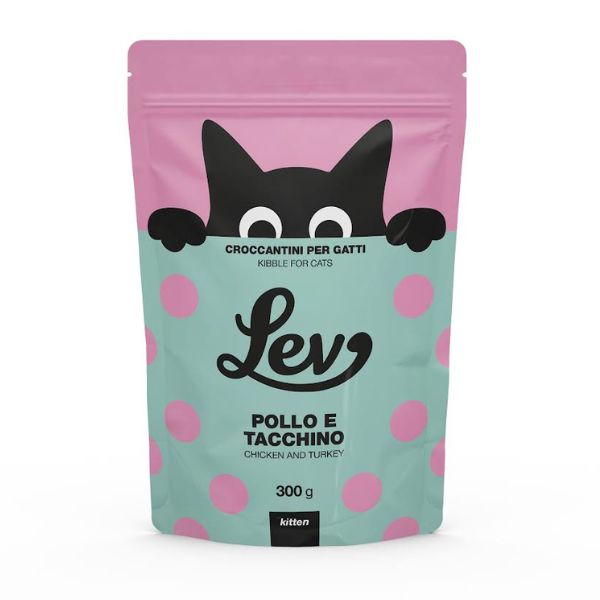 LEV GATTO KITTEN POLLO E TACCHINO 300 GR