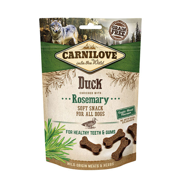 CARNILOVE DOG SOFT SNACK ANATRA CON ROSMARINO 200 GR