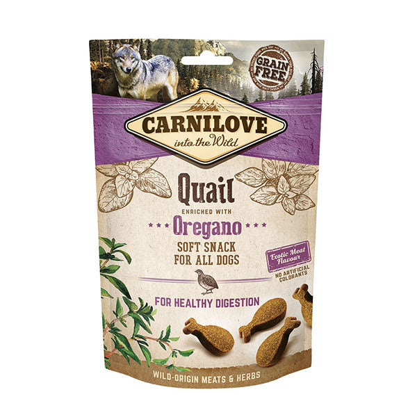 CARNILOVE DOG SOFT SNACK QUAGLIA CON ORIGANO 200 GR