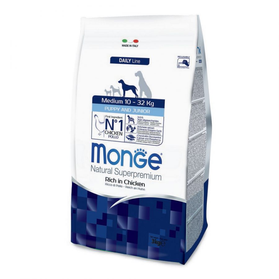 MONGE MEDIUM PUPPY 3 KG POLLO