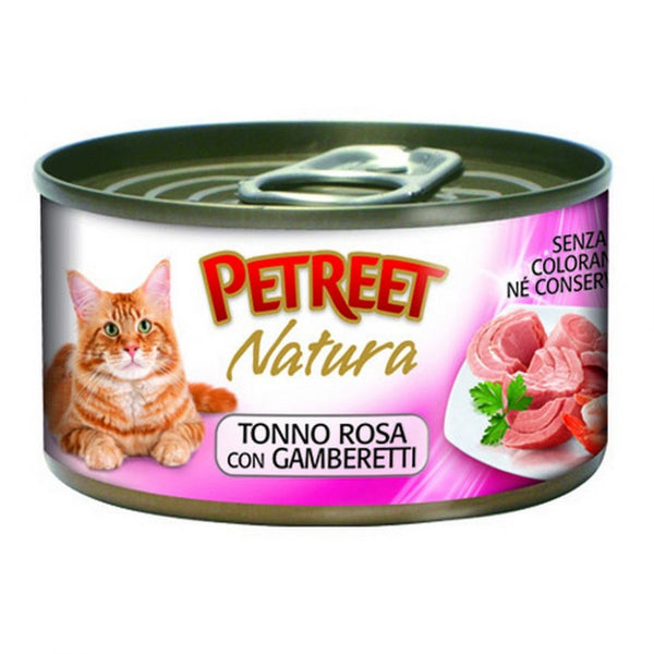 PETREET NATURA TONNO ROSA CON GAMBERETTI 70GR