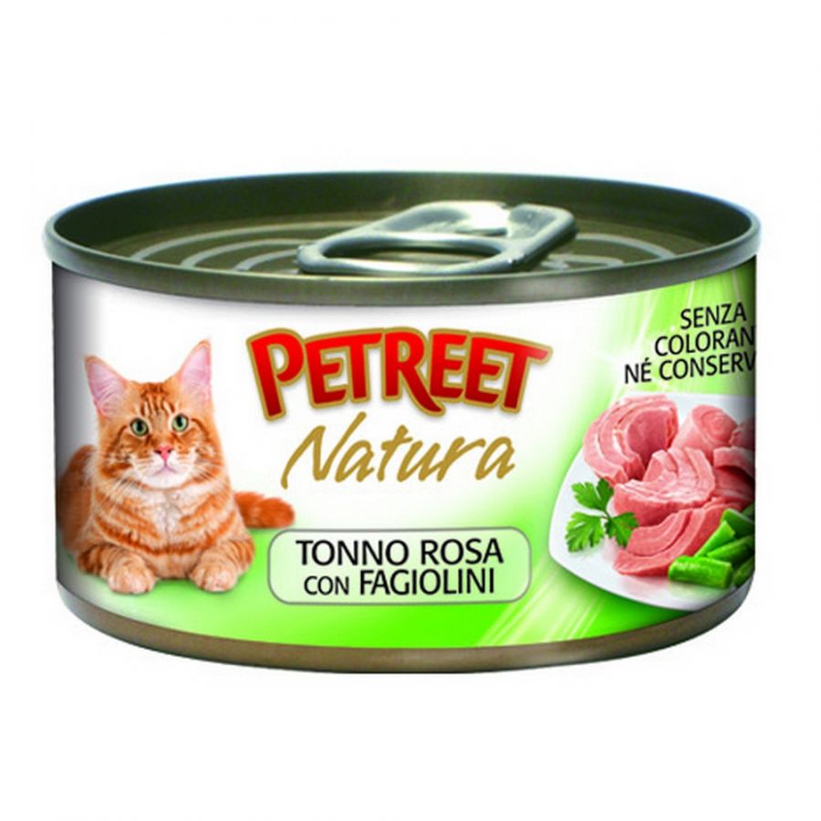 PETREET NATURA TONNO ROSA CON FAGIOLINI 70GR