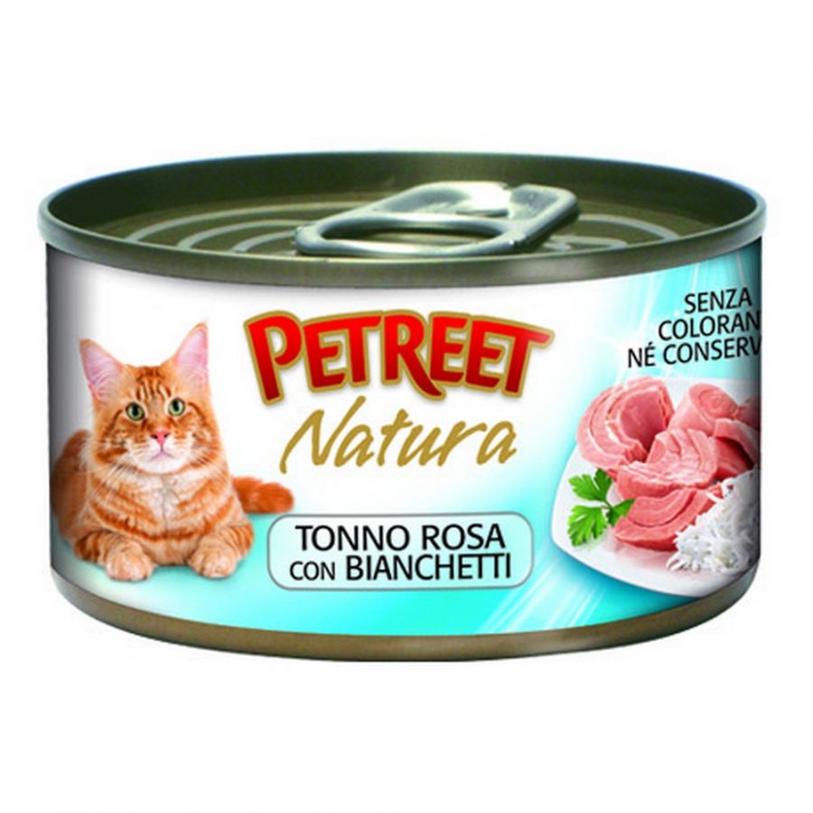 PETREET NATURA TONNO ROSA CON PESCE DELL'OCEANO 70GR