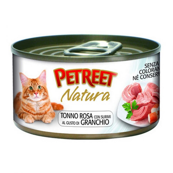 PETREET NATURA TONNO ROSA CON GRANCHIO 70GR