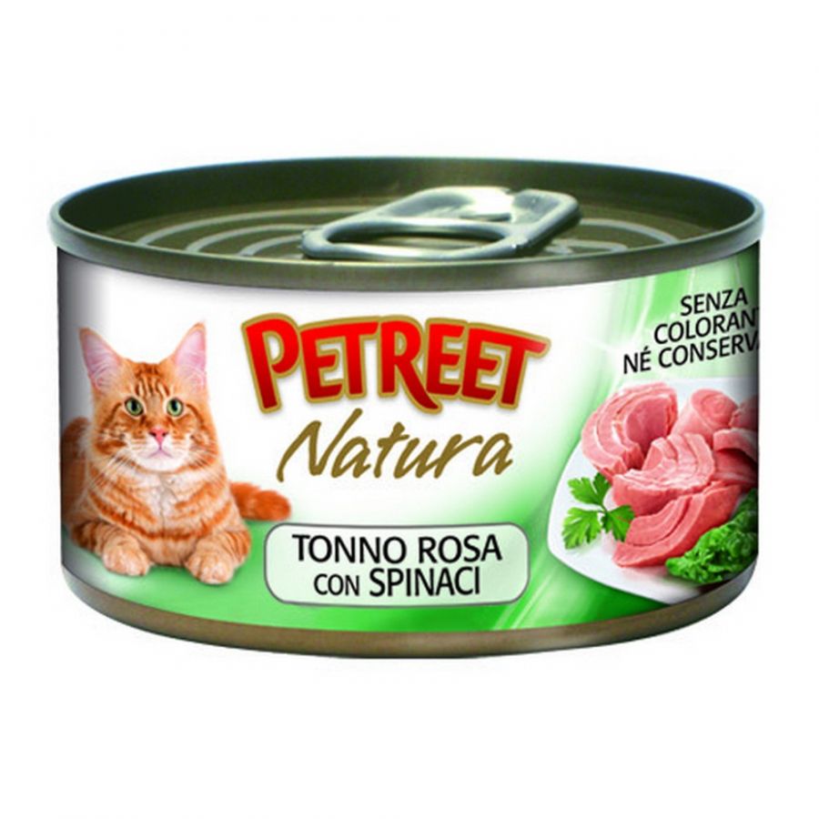 PETREET NATURA TONNO ROSA CON SPINACI 70GR