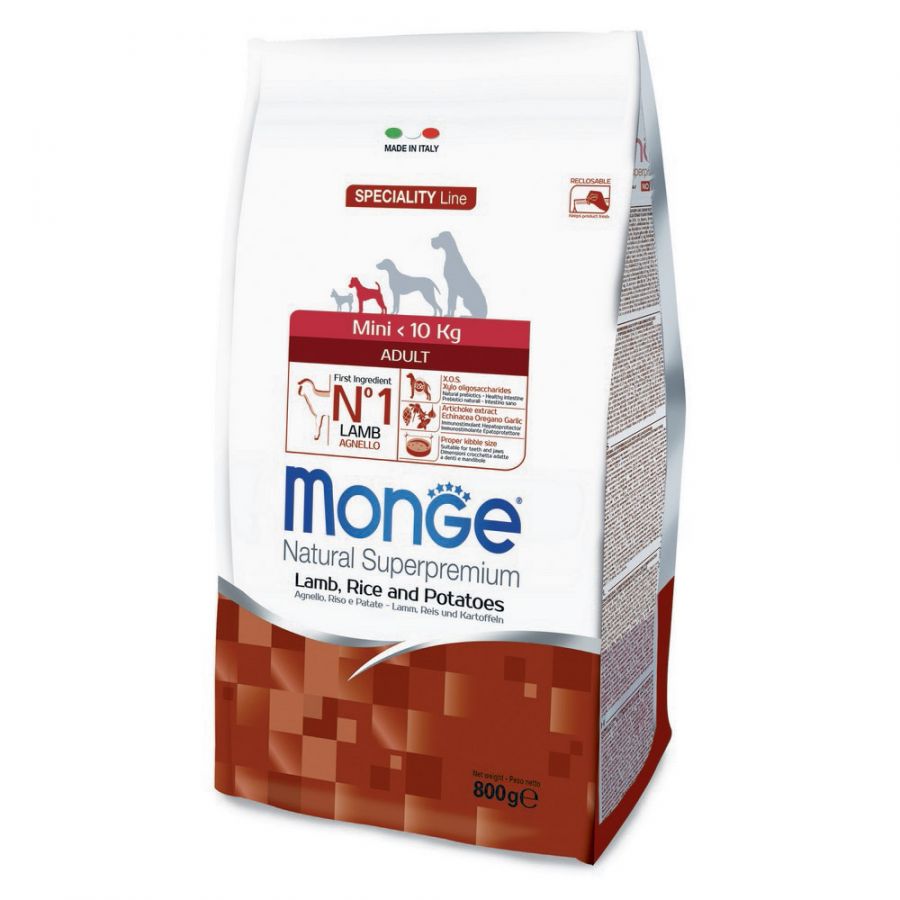 MONGE MINI ADULT 800 GR AGNELLO