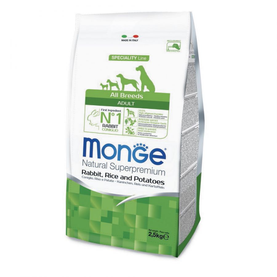 MONGE ALL BREED ADULT 2,5 KG CONIGLIO