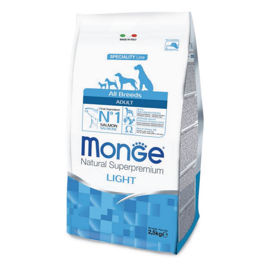 MONGE ALL BREED LIGHT 2,5 KG SALMONE