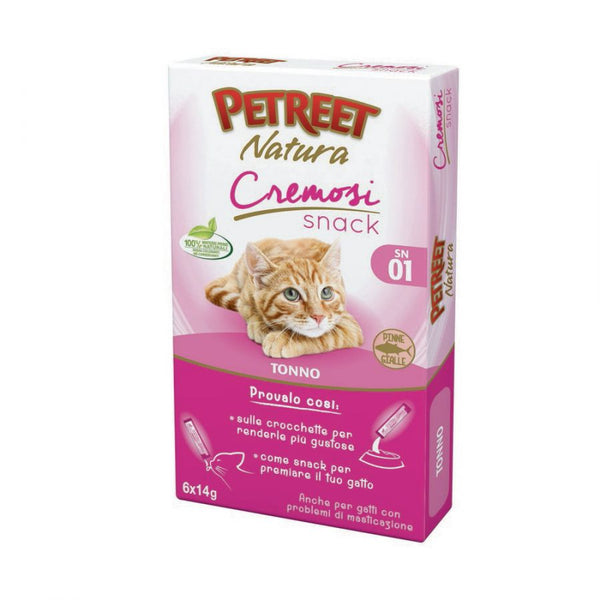 PETREET SNACK CREMOSI TONNO 6X14G