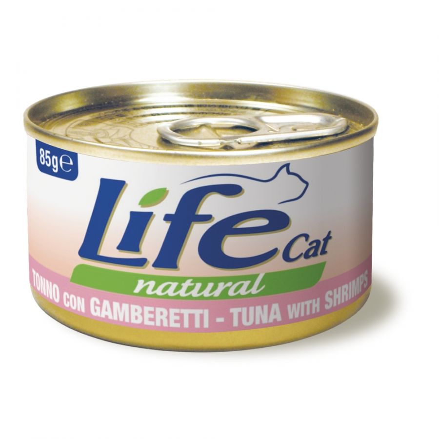 LIFE CAT NATURAL TONNO CON GAMBERETTI 85 GR