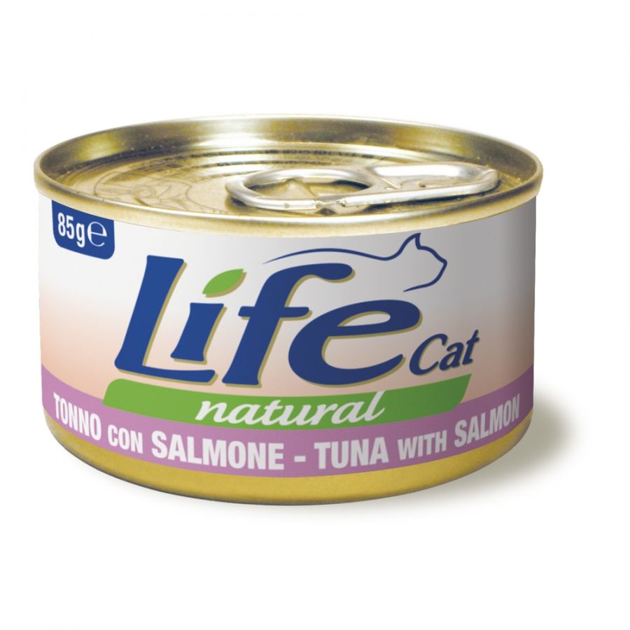 LIFE CAT NATURAL TONNO CON SALMONE 85 GR