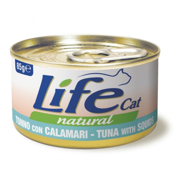 LIFE CAT NATURAL TONNO CON CALAMARI 85 GR