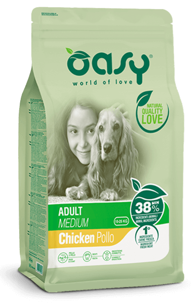 OASY CANE MEDIUM ADULT POLLO 12 KG