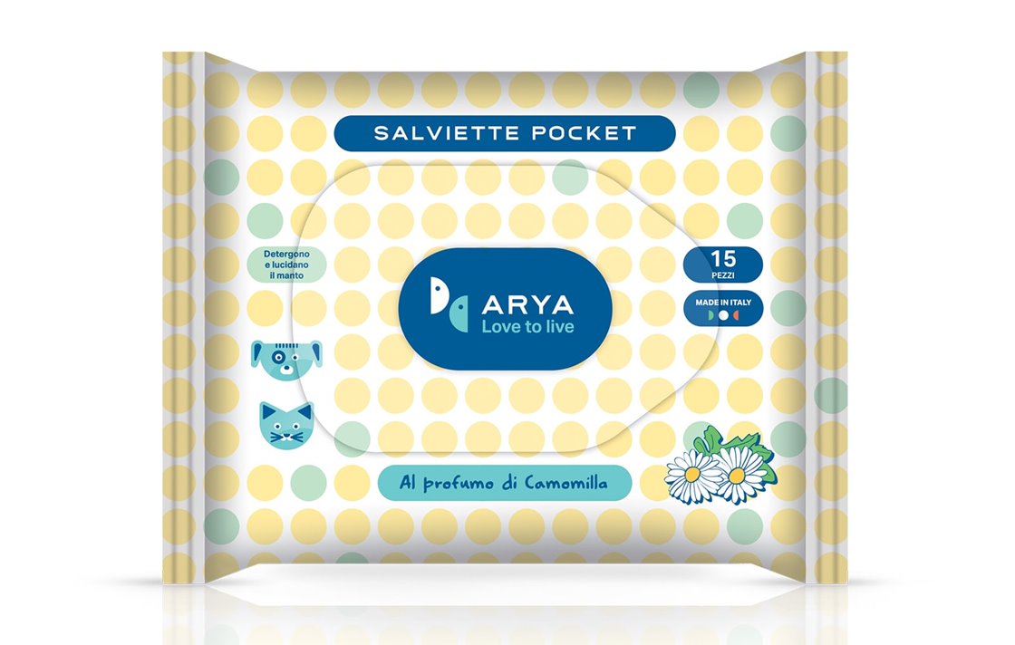 ARYA SALVIETTE POCKET DETERGENTI CAMOMILLA 15PZ