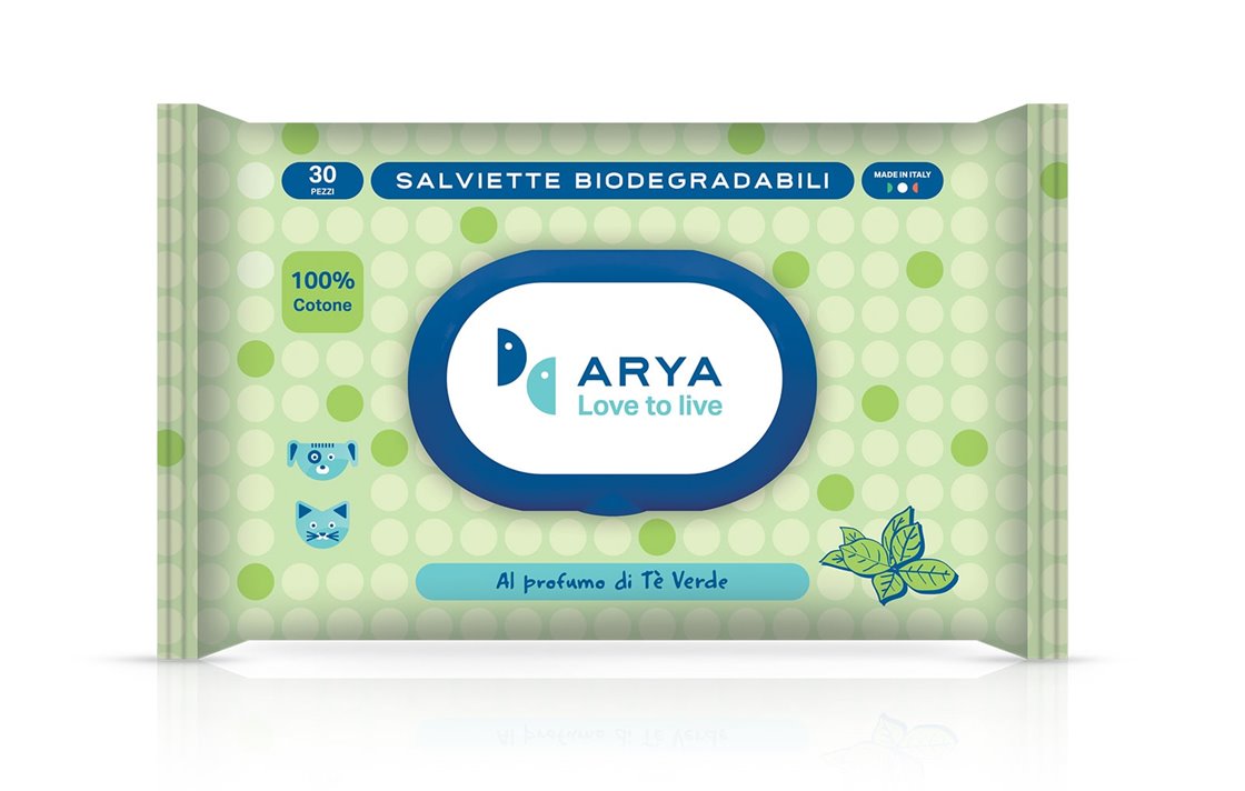 ARYA SALVIETTE BIODEGRADABILI TE' VERDE 30PZ