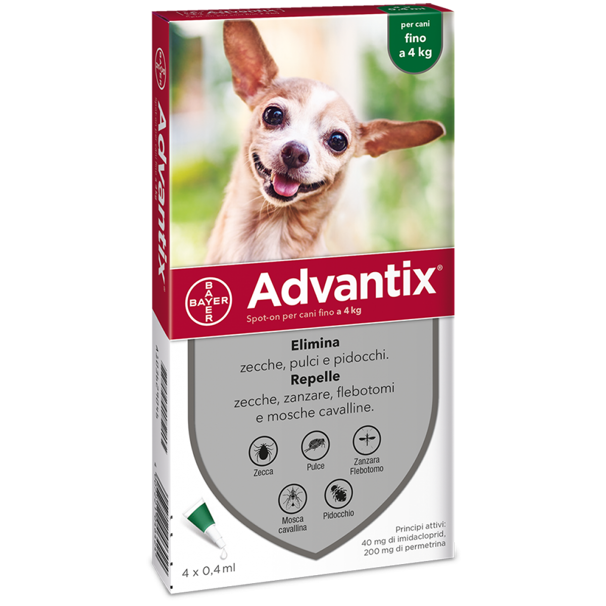 ADVANTIX PER CANI 0-4 KG 6 PIPETTE