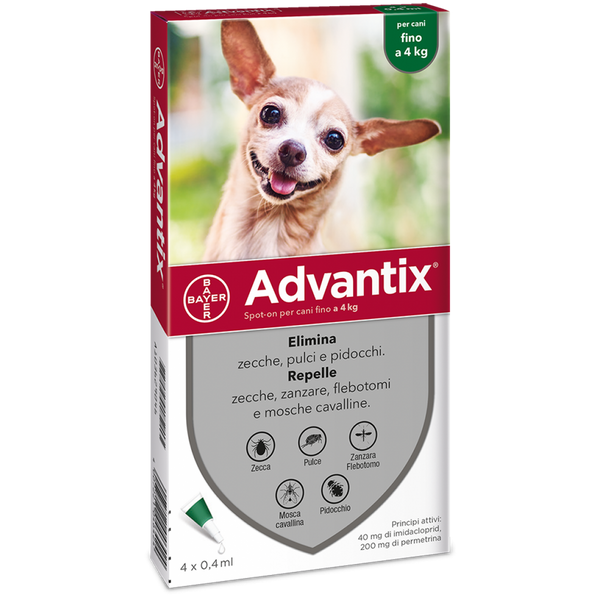 ADVANTIX PER CANI 0-4 KG 6 PIPETTE