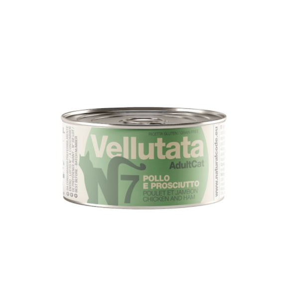NATURAL CODE GATTO VELLUTATA 7 POLLO E PROSCIUTTO 85 GR
