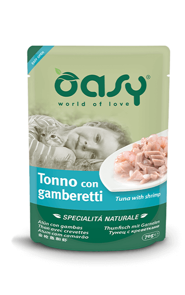 OASY BUSTINA NATURALE TONNO CON GAMBERETTI 70 GR