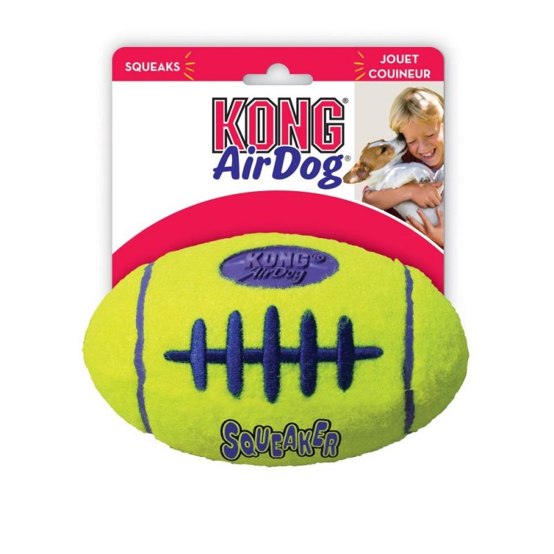 KONG AIR DOG SQUEAKER FOOTBALL MEDIUM