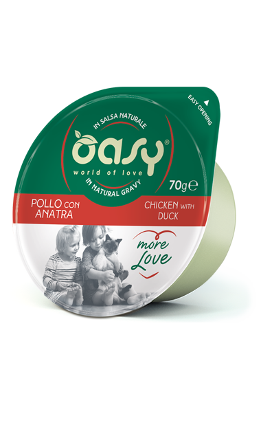 OASY CUP POLLO CON ANATRA 70 GR