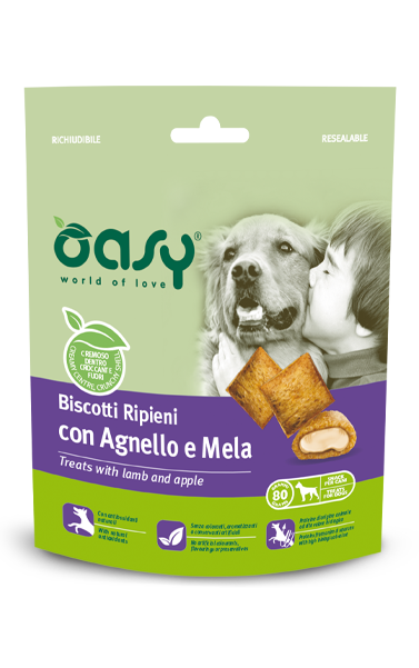 OASY CANE BISCOTTI RIPENI CON AGNELLO E MELA 80 GR