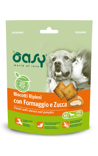 OASY CANE BISCOTTI RIPENI CON FORMAGGIO E ZUCCA 80 GR