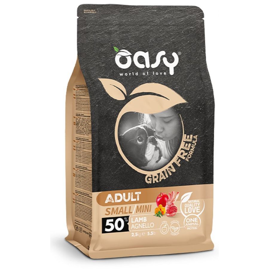 OASY GRAIN FREE ADULT SMALL/MINI AGNELLO 2,5 KG