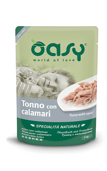 OASY BUSTINA NATURALE TONNO CON CALAMARI 70 GR