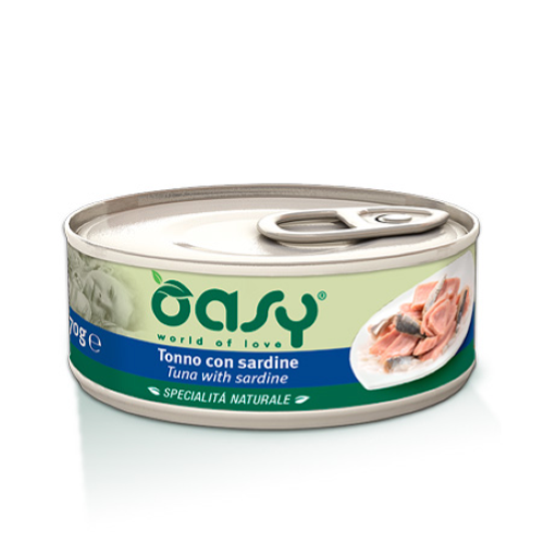 OASY NATURALE TONNO CON SARDINE 70GR