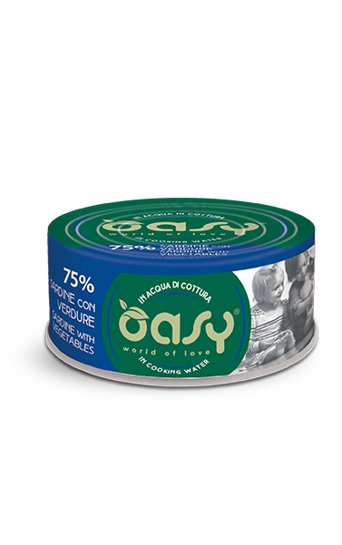 OASY IN ACQUA DI COTTURA SARDINE CON VERDURE 70 GR