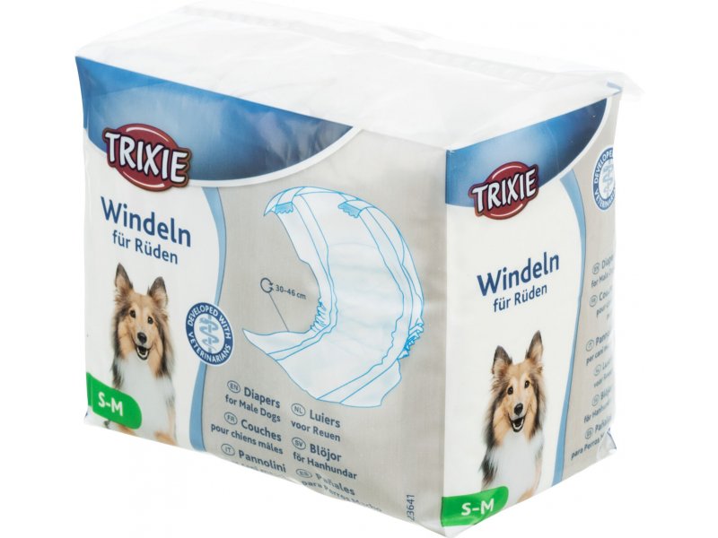 TRIXIE PANNOLINI FASCIA CANI MASCHI 12PZ. XS