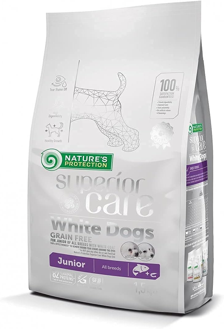 NATURE'S PROTECTION WHITE DOG JUNIOR SMALL SALMONE 1,5 KG