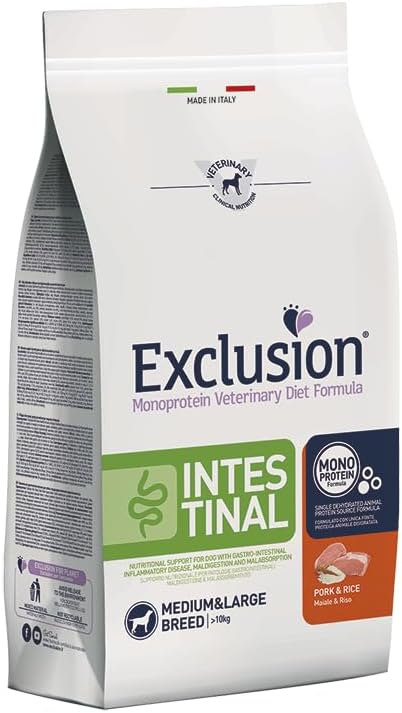 EXCLUSION DIET INTESTINAL MEDIUM MAIALE E RISO 12 KG