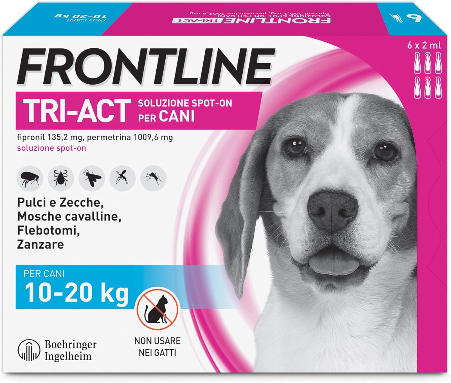 FRONTLINE TRI-ACT 10-20 KG 6 PIPETTE