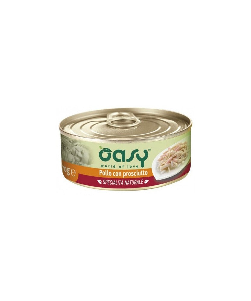 OASY NATURALE POLLO CON PROSCIUTTO 70GR