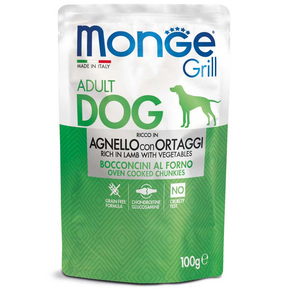 MONGE GRILL DOG AGNELLO E ORTAGGI 100 GR