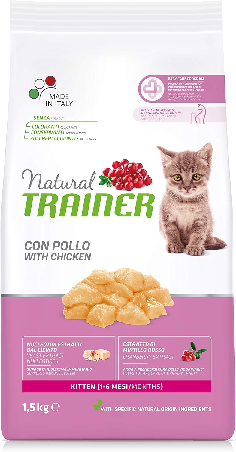 TRAINER NATURAL KITTEN GATTO POLLO 1,5 KG