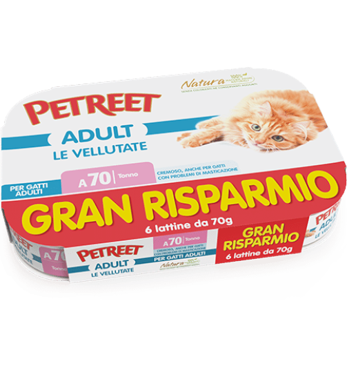 PETREET NATURA VELLUTATE TONNO MULTIPACK 5+1 GRATIS