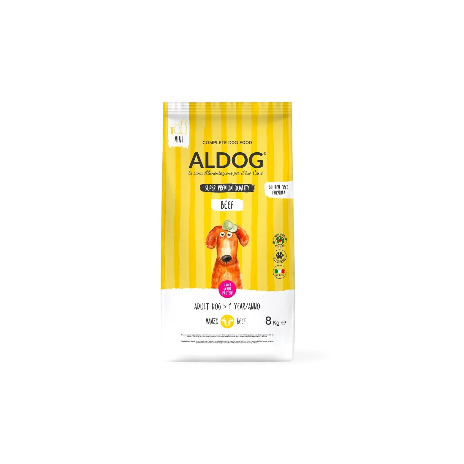 ALDOG ADULT MINI BEEF MANZO 8 KG