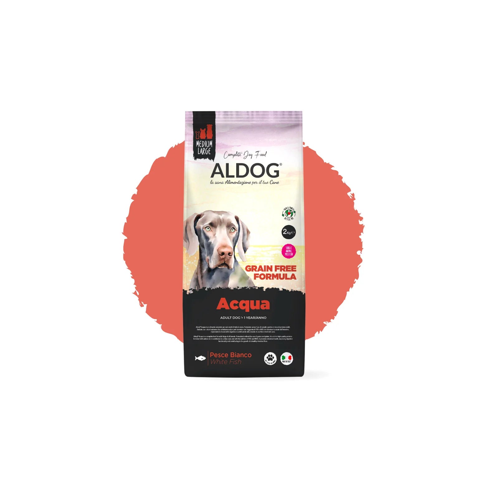 ALDOG GRAINFREE ACQUA PESCE MEDIUM LARGE 2 KG