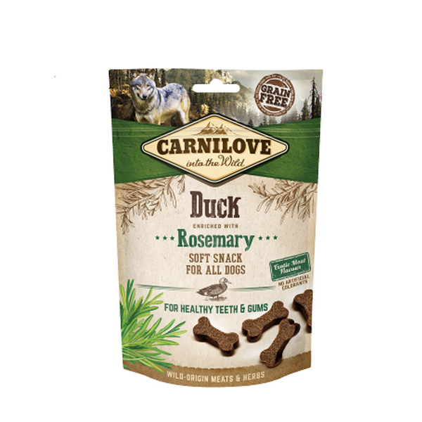 CARNILOVE DOG SOFT SNACK ANATRA CON ROSMARINO 200 GR