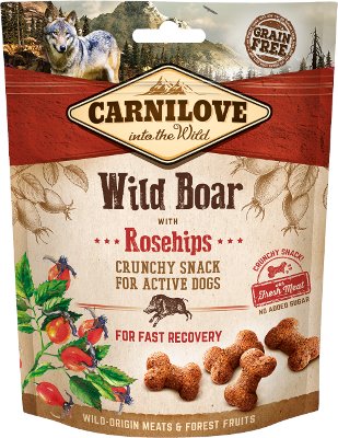 CARNILOVE DOG CRUNCHY SNACK CINGHIALE CON ROSA CANINA 200 GR