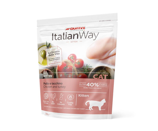 ITALIAN WAY GATTO KITTEN POLLO E TACCHINO 300 GR